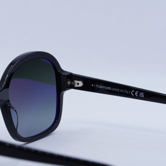 ?️ New Tom Ford Hanley FT1034 01B Sunglasses - Shiny Black Frame